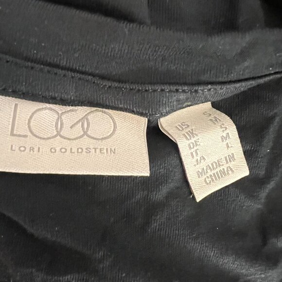LOGO by Lori Goldstein Women Dress Rayon 230 Elbow Sleeve Black S A606868 - Picture 2 of 4